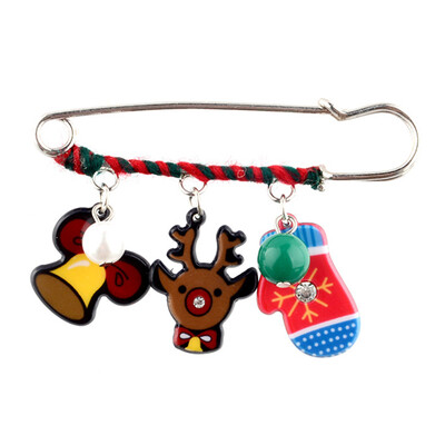 

Women Multicolor Pearl Christmas Brooch Pin Breastpin Jewelry Gift Healthy