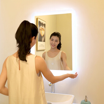 

Rectangular illuminated bathroom mirror 19001
