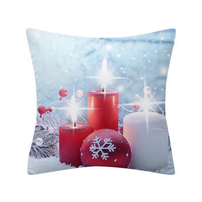 

Siaonvr Christmas Pillow Case Glitter Polyester Sofa Throw Cushion Cover Home Decor