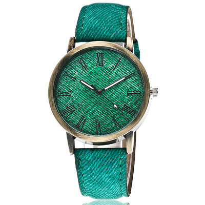 

Explosion models recommended denim Roman face bronze watch simple solid color watch direct sales