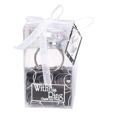 

Engagement Ring Keychain Key Chain Wedding Favors Bridal Shower Favors