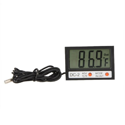 

Indoor Outdoor Mini LCD Digital Thermometer ℃℉ Temperature Meter Clock w Probe