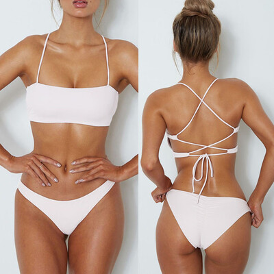 

Saidsome Women Bandage Bikini Thong Swimsuit Beach Bathing Swimwear Underwear