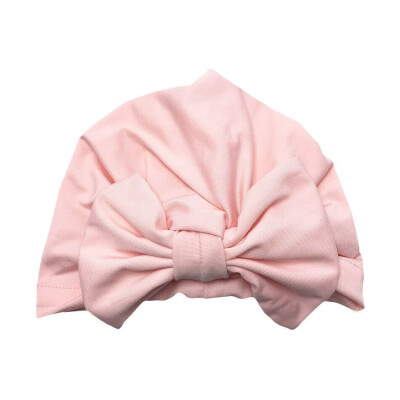 

Headwrap Solid Color Kids Baby Turban Ball Knot Newborn Beanie Hat Winter Cap