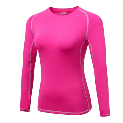 

Womens Casual T-Shirt Fitness Elasticity Clothing Long Sleeve Perspiration Female Clothes T Shirts Tops