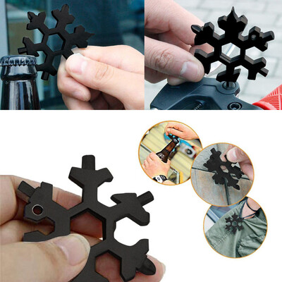 

〖Follure〗19-in-1 Multi-tool Wrenches Combination Compact Outdoor Portable Snowflake Tool