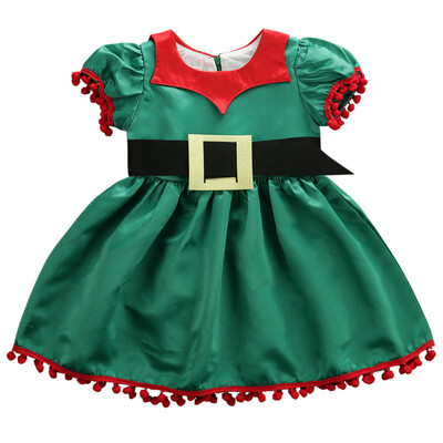 

New Toddler Baby Girl Kid Christmas Clothes Dress Belt Xmas Skirt Party Costume