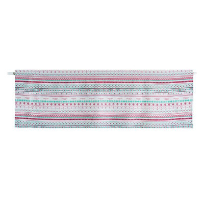 

Valance Grid Stripe Style Blackout Window Curtain Valances Short Semi-Sheer Curtains Rod Pocket Window Drapes for Kitchen Balcony
