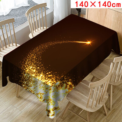

Tailored Christmas Tablecloth Print Rectangle Table Cover Holiday Party Home Decor