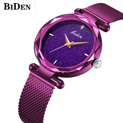 

BIDEN Biden female watch vibrato with the same magnet magnet Milan mesh with waterproof star ladies quartz watch