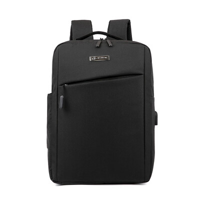 

Tailored Women Men Ladies Girl Solid Business Shoulder Backpack With USB Interface Bag