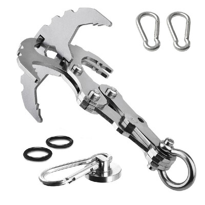 

Gravity Hook with Magnet Carabiners Mutifunctional Grappling Hook for Hiking Camping Climbing