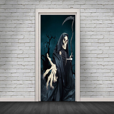 

〖Follure〗Halloween Skull Zombie Ghost Door Stickers Home Decoration 385 x 200cm x 2pc