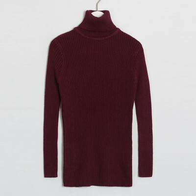 

〖Follure〗Womens Fashion Long Sleeve Turtlen Neck Bodycon Knitted Sweater Wrap Pullover