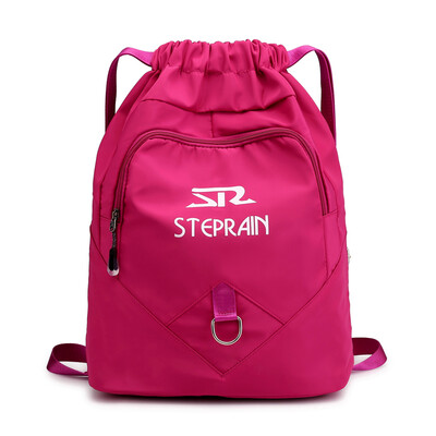 

Bundle pocket pull rope shoulder bag for men&women outdoor large capacity travel fitness bag for running light sports bag