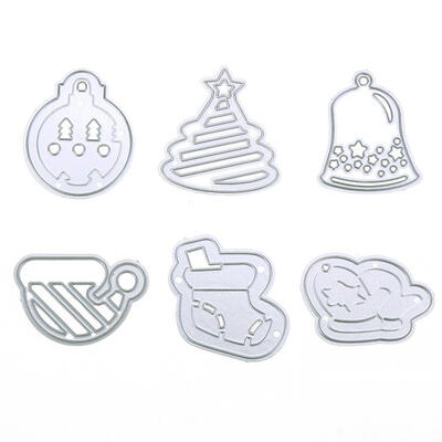 

6pcs Carbon Steel Christmas Tree Decor Cutting Dies Stencils For DIY Card