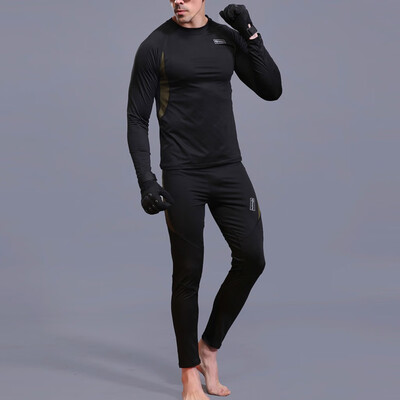 

Toponeto Mens Autumn Winter Solid Tight-drying Tops Pants Sets Sports Suit Tracksuit