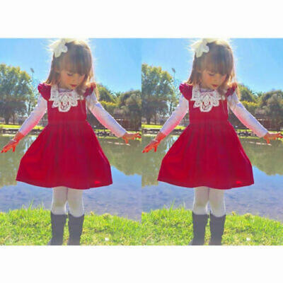 

Toddler Kid Baby Girl Strap Dress Party Tull Bow Princess Floral Sundress Dress
