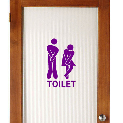 

〖Follure〗Removable Cute Man Woman Washroom Toilet WC Sticker Family DIY Decor