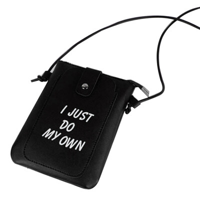 

Women Letter Print Mini Sling Pocket Crossbody Shoulder Bag Phone Holder Pouch