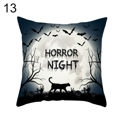 

Halloween Pumpkin Ghost Bat Trick or Treat Cushion Cover Pillow Case Sofa Decor