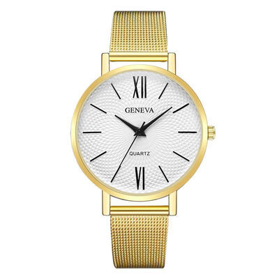 

GENEVA Watch 2019 WomenS Minimalist Mesh Band Stainless Steel Analog Quartz Wristwatch Lady Luxury Rose Gold Watches Relogio