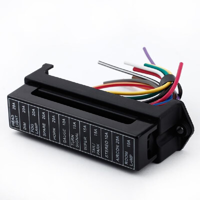 

12 Way DC32V Circuit Car Trailer Auto Blade Fuse Box Block Holder ATC ATO 2-input 12-output Wire