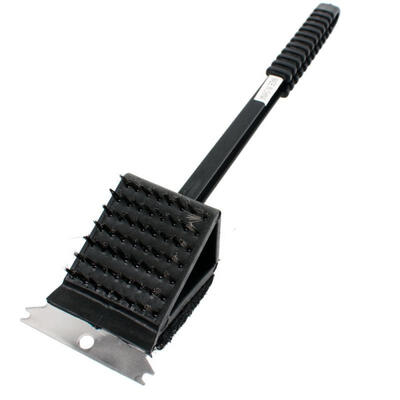 

3 In 1 Stainless Steel Outdoor Barbecue Grill Brush Long-handled Copper Wire BBQ Cleaning Brush