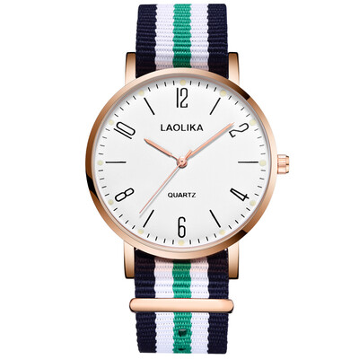 

Harajuku couples luminous watches thin watches student watches waterproof sports leisure thin canvas belt to watch