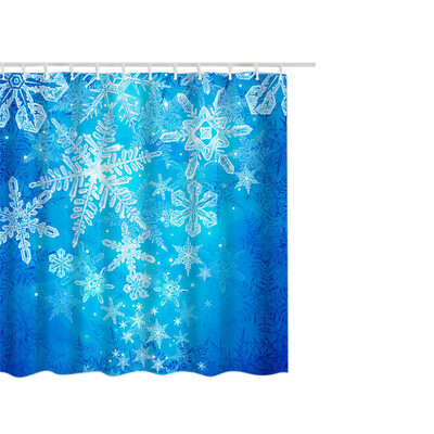 

Gobestart Christmas Waterproof Polyester Bathroom Shower Curtain Decor With Hooks 66x72