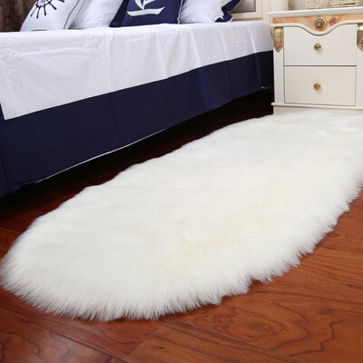 

Siaonvr Soft Rug Chair Cover Artificial Sheepskin Wool Warm Hairy Carpet Seat Mats WH