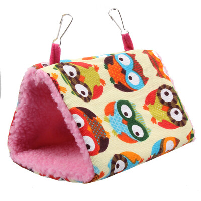 

Soft Lamb Velvet Bird Parrot Hammock Hanging Cage Winter Warm Hut Nest