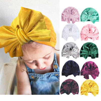 

Fashion Newborn Toddler Baby Boy Girl Turban Cotton Beanie Hat Winter Cap UK