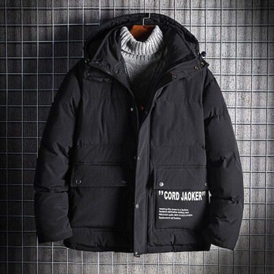 

Toponeto New Fashion Mens Winter Casual Solid color Hooded Warm Cotton Clothing Coat
