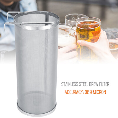 

300 Micron Stainless Steel Homemade Brew Beer Hop Mesh Filter Strainer with Hook Stainless Steel Brew Filter Brew Filter