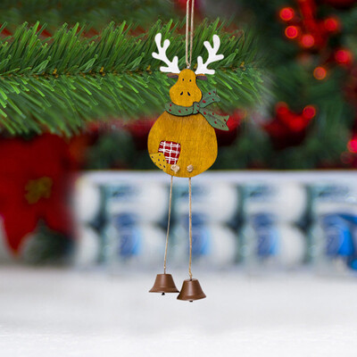 

Toponeto Christmas Wooden Decoration Tag Christmas Tree Creative Bell Pendant