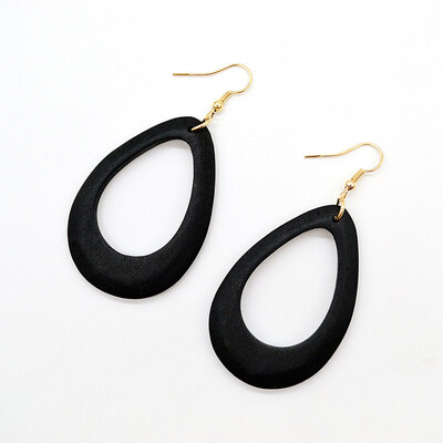 

Women Retro Wood Earrings Hollow National Style Dangle Drop Earrings Chic Jewelry 1 Pair