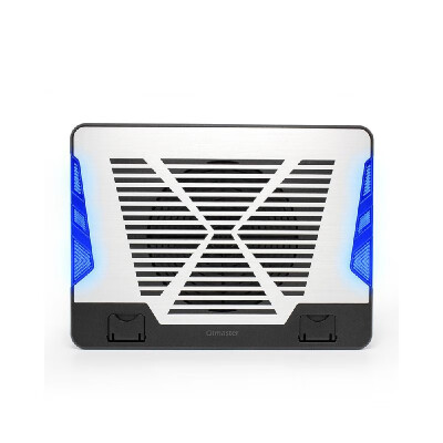 

OImaster Adjustable Laptop Stand Ventilated Laptop Holder Aluminium Heat Dissipation Panel with Blue Light Silver