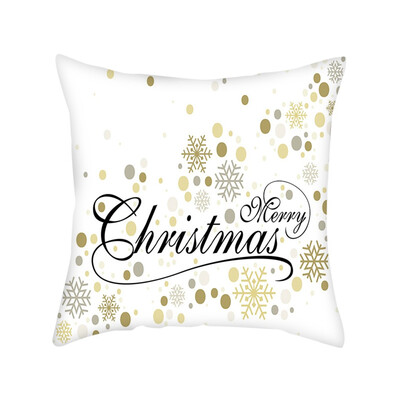 

〖Follure〗Gold Merry Christmas Pillow Cases Nordic Sofa Cushion Cover Home Decoration