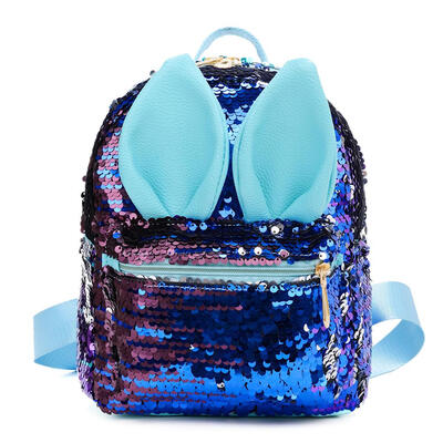 

Cute Rabbit Ear Sequins Small Backpacks Women Travel Shoulder School Bags