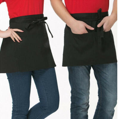 

Kitchen Cotton Bow Short Half Waist Apron Bar Pub Cafe Server Waiter Waitress