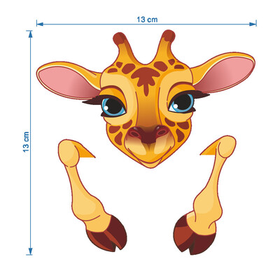 

Gobestart Cute Cartoon Elephant Panda Giraffe Cat Home Decoration Switch Stickers