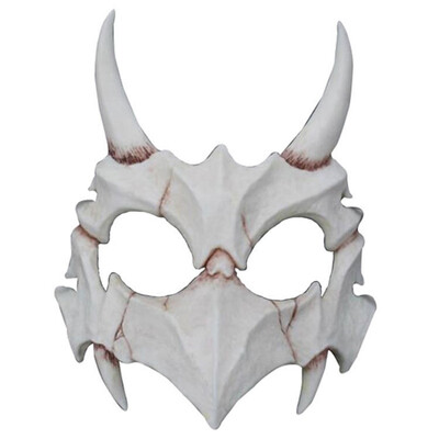 

Resin Bone Mask Japanese Gods Style Cosplay Mask Half Face Covered Prom Performance Art Mask Halloween Costume Accessories