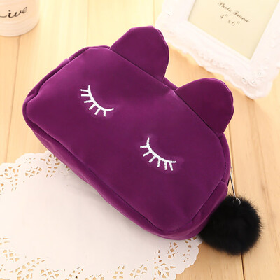 

Lovely Cartoon Cat Bag Cosmetic Purse Storage Pencil Case Pen Girls Kids UK