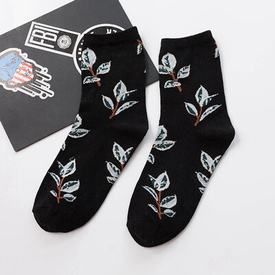 

Cute Plants Printing Pattern Art Socks Women Korean Socks Funny Socks Kawaii Socks