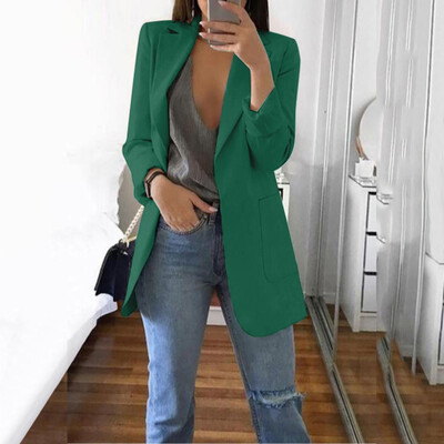 

Toponeto Women Autumn Winter Long Sleeve Office Coat Cardigans Suit Long Jacket