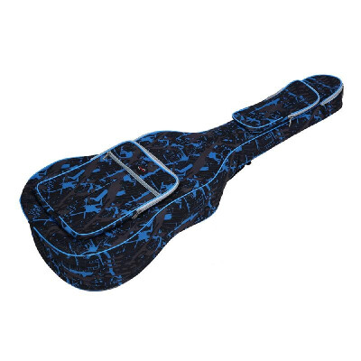 

600D Water-resistant Oxford Cloth Camouflage Blue Double Stitched Padded Straps Gig Bag Guitar Carrying Case for 40Inchs Acoustic