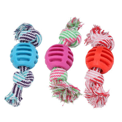 

Double Knots Dogs Ball Toys Interactive Tooth Grinding Training Pet Supply