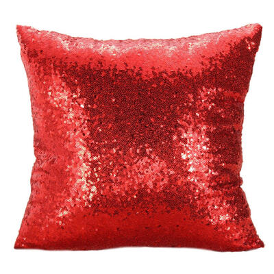 

Solid Glitter Sequins Throw Pillow Case Lounge Decor Cushion Cover 16"X16"