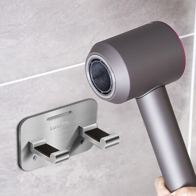 

luxetec Hair dryer storage rack wall-mounted storage free punching 7020